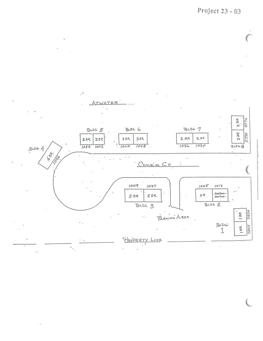Site or floor plan for CA 23-03