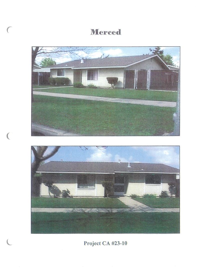 Photographs of project CA 23-10 in Merced