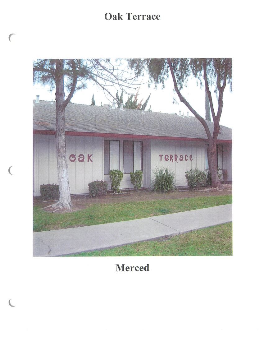 Photographs of project PBV in Oak Terrace (Merced)