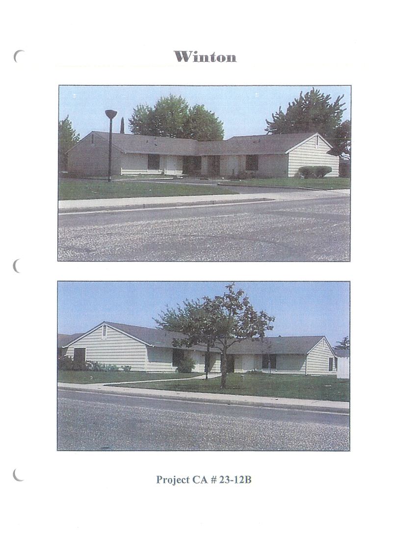 Photographs of project CA 23-12B in Winton